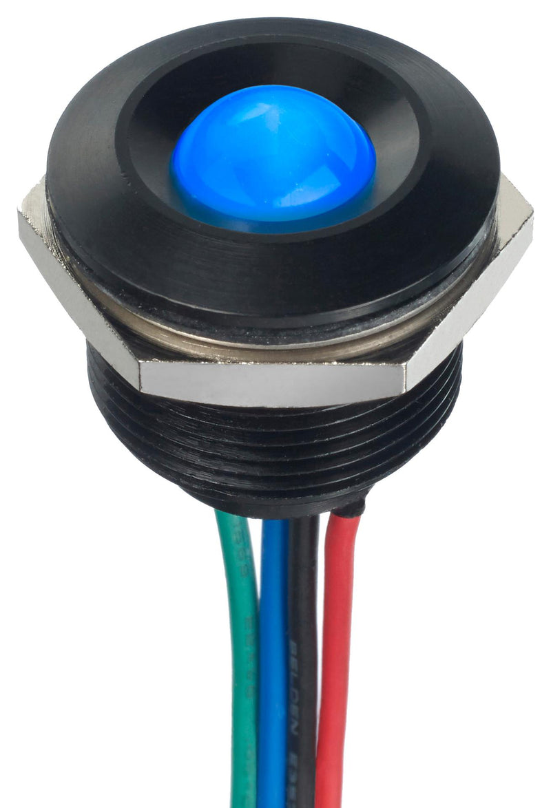 Apem Q19P5BZZRGB12ECA Panel Indicator RGB 19MM 12VDC