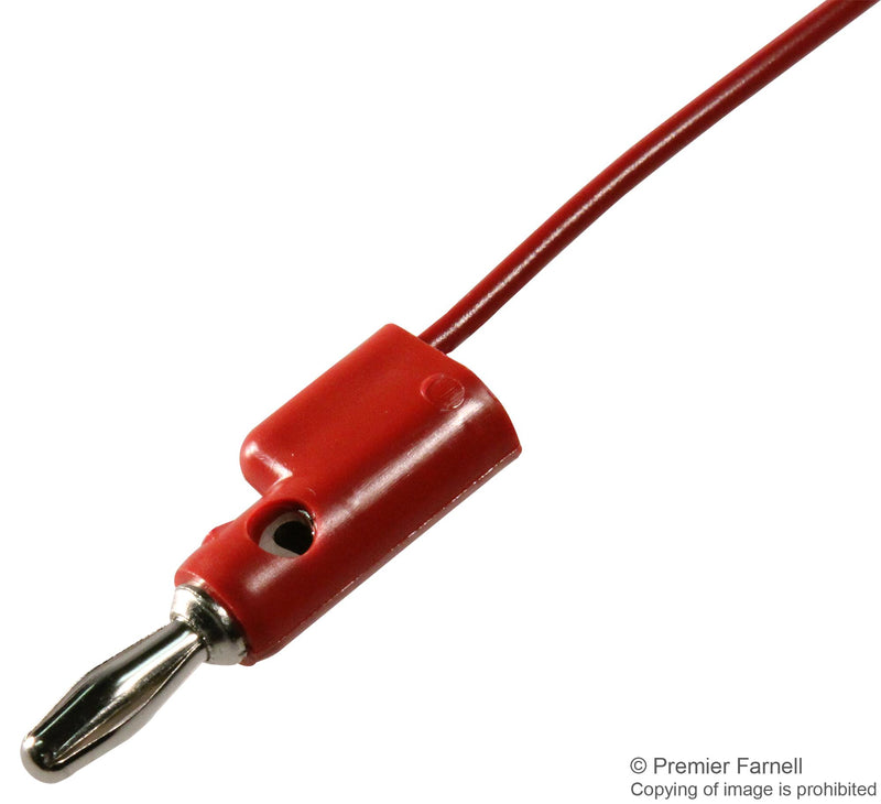 Pomona 5053-48-2 Test Lead Micrograbber Hook Clip to 4mm Banana Plug Red 150 Vrms 3 A 1.219 m