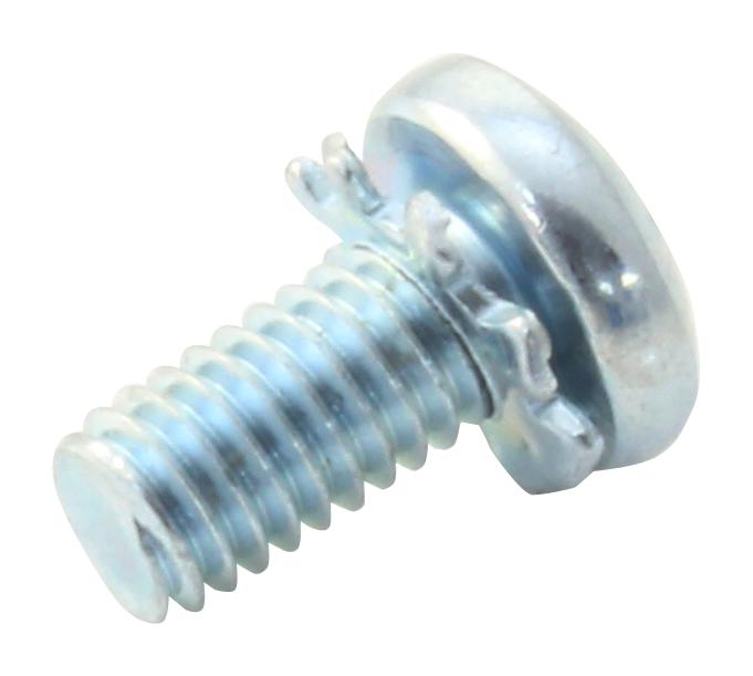 TR Fastenings M36PRSTEXZ100- Machine Screw Shake Proof Washer M3X6 Steel Bright Zinc Pan Head Pozidriv