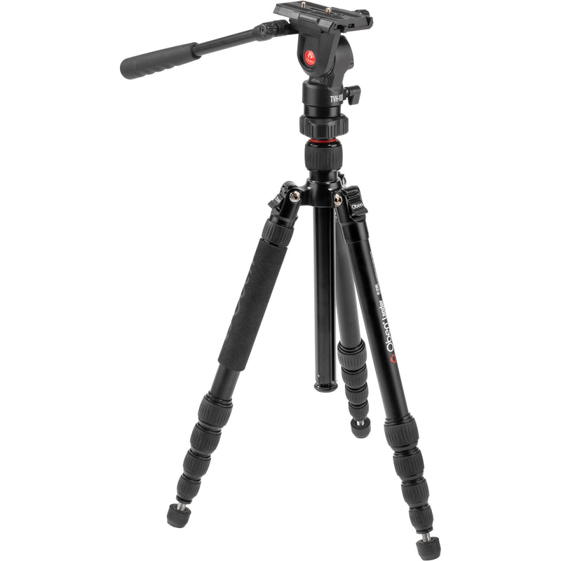 Oben AT-3565 5-Section Aluminum Travel Tripod System & TVH-108 Video Head