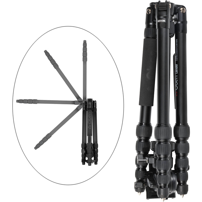 Oben AT-3565 5-Section Aluminum Travel Tripod System & TVH-108 Video Head