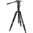 Oben AT-3565 5-Section Aluminum Travel Tripod System & TVH-108 Video Head