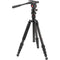 Oben CT-3565 5-Section Carbon Fiber Travel Tripod System & TVH-108 Video Head