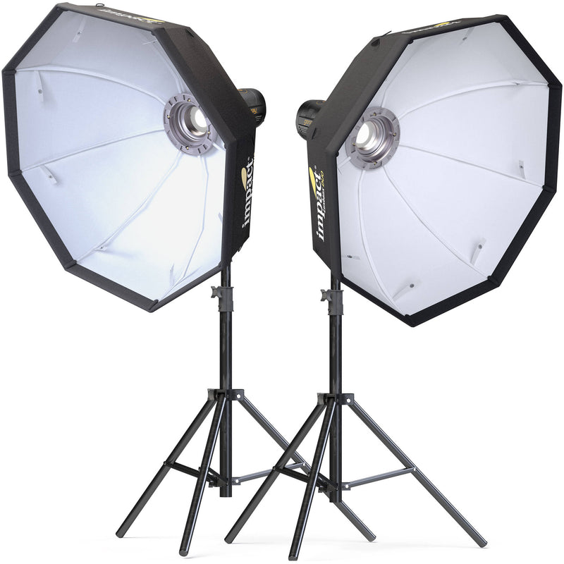 Genaray PortaBright Bi-Color LED Monolights and 36&quot; Octa Softboxes Kit