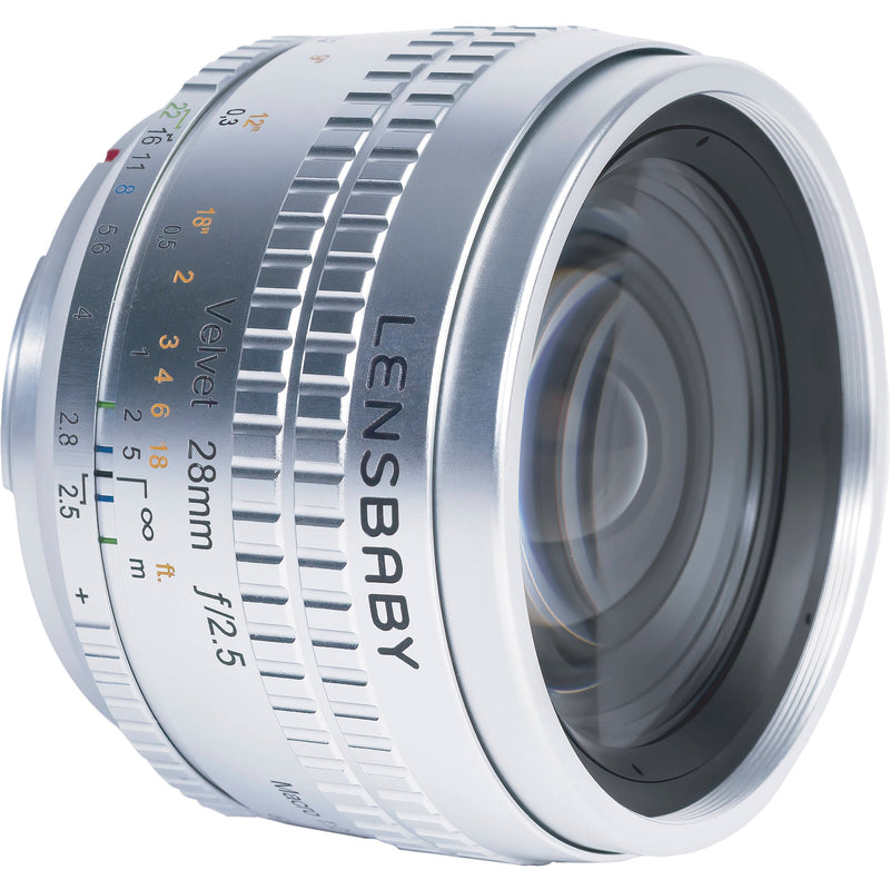 Lensbaby Velvet 28mm f/2.5 Lens for Canon EF (Silver)