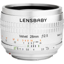 Lensbaby Velvet 28mm f/2.5 Lens for Canon EF (Silver)