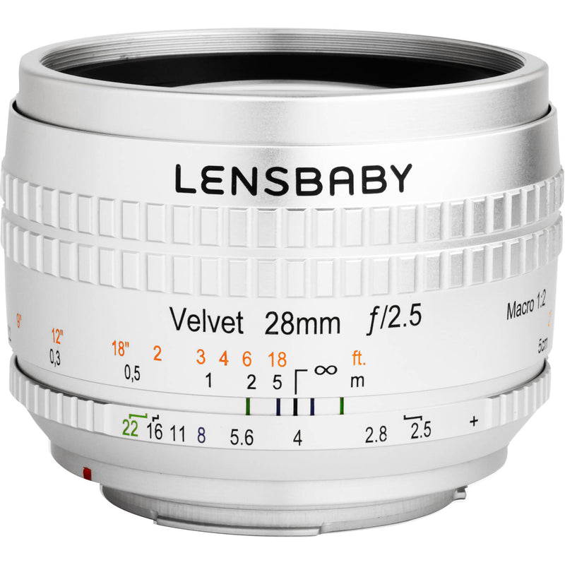 Lensbaby Velvet 28mm f/2.5 Lens for Canon EF (Silver)