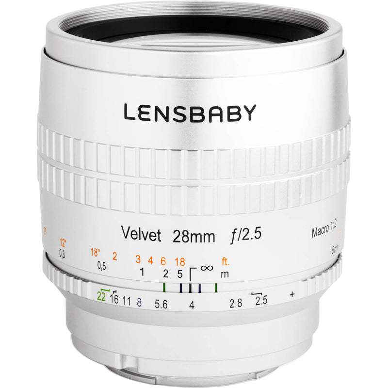 Lensbaby Velvet 28mm f/2.5 Lens for Canon EF (Silver)