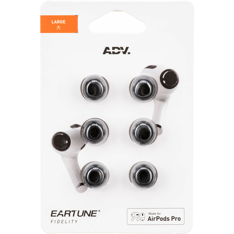 ADV. Eartune Fidelity UF-A Universal-Fit Foam Eartips for AirPods Pro (3-Pack, Medium, Black)
