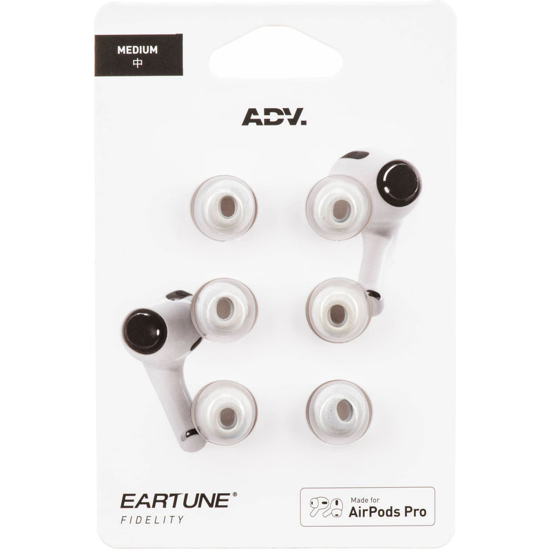 ADV. Eartune Fidelity UF-A Universal-Fit Foam Eartips for AirPods Pro (3-Pack, Medium, Black)