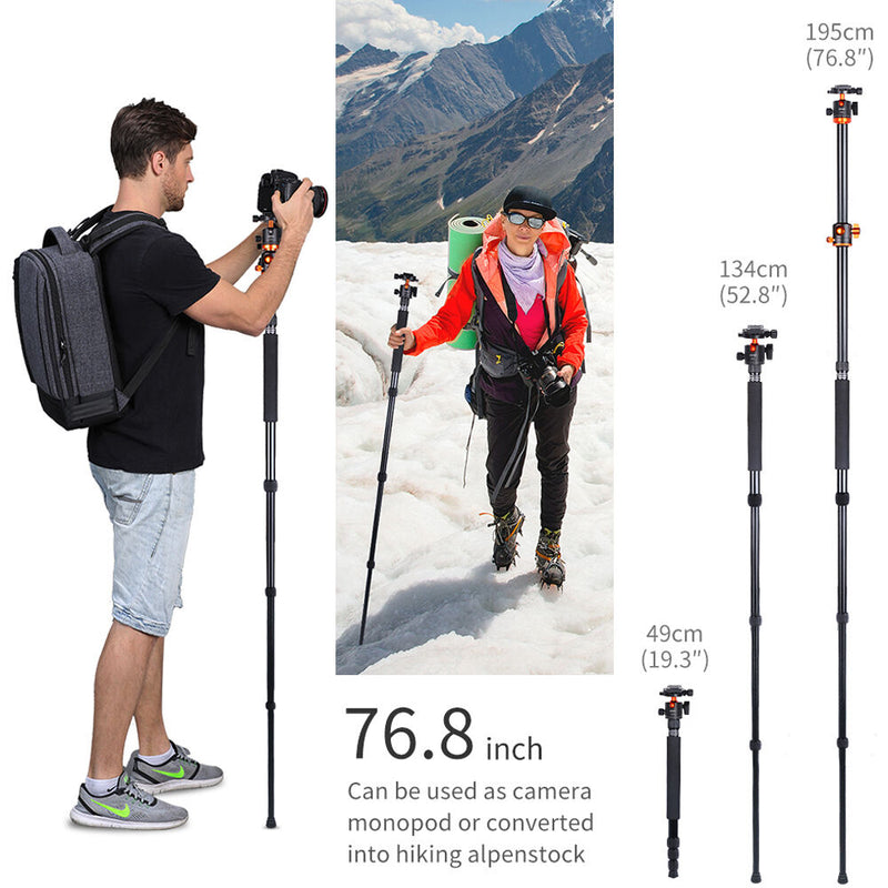 K&F Concept SA254T2 Lightweight Aluminum Compact Tripod