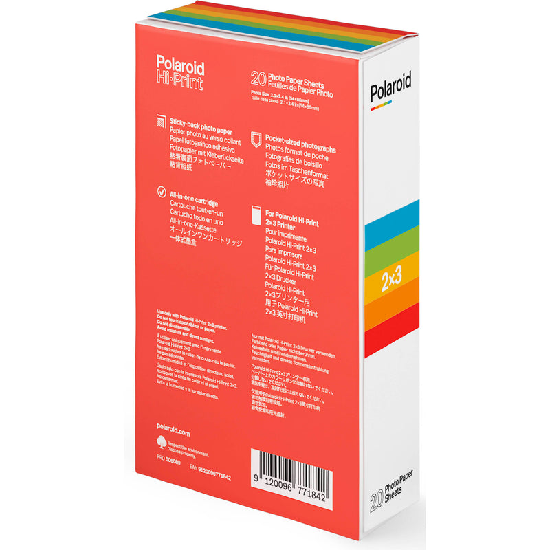 Polaroid Hi-Print 2 x 3" Paper Cartridge Pack (20 Prints)