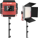 GVM LED Light Panels Studio Soft Video Light Bi-Color 2-Pack with Stand MB832-2L