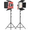 GVM LED Light Panels Studio Soft Video Light Bi-Color 2-Pack with Stand MB832-2L