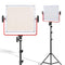 GVM LED Light Panels Studio Soft Video Light Bi-Color 2-Pack with Stand MB832-2L