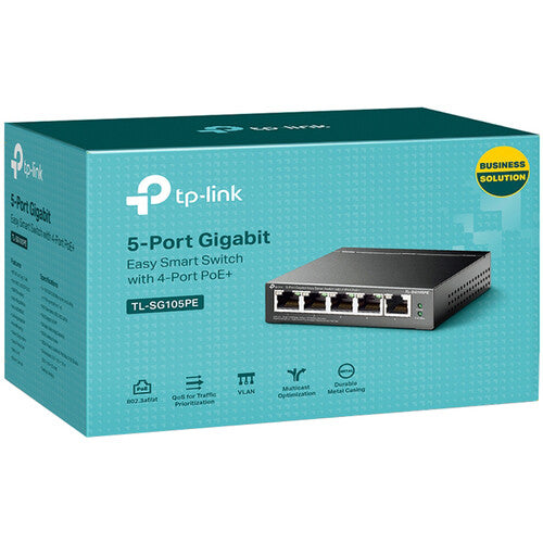 TP-Link TL-SG105PE 5-Port Gigabit PoE+ Compliant Unmanaged Switch