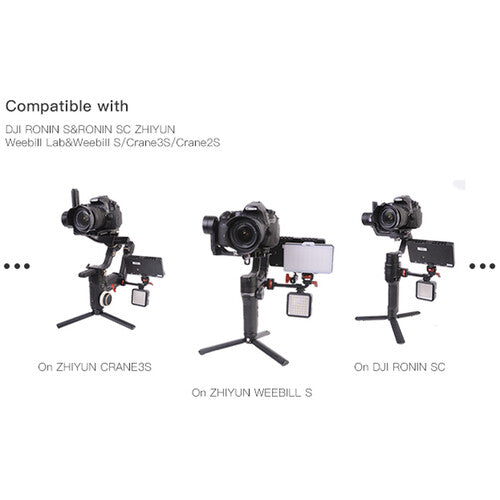 DigitalFoto Solution Limited Rotatable Monitor Bracket with Smartphone Clamp for DJI RS 2, RS 3, RS 3 Pro & Other Gimbals