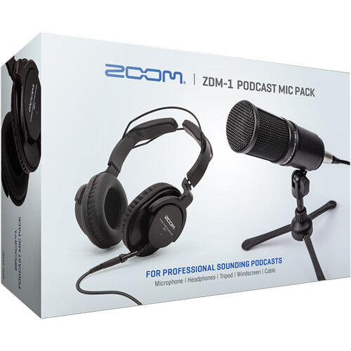 Zoom H5 4-Person Podcast Mic Kit with Handy Recorder, Mics, Headphones & Stands