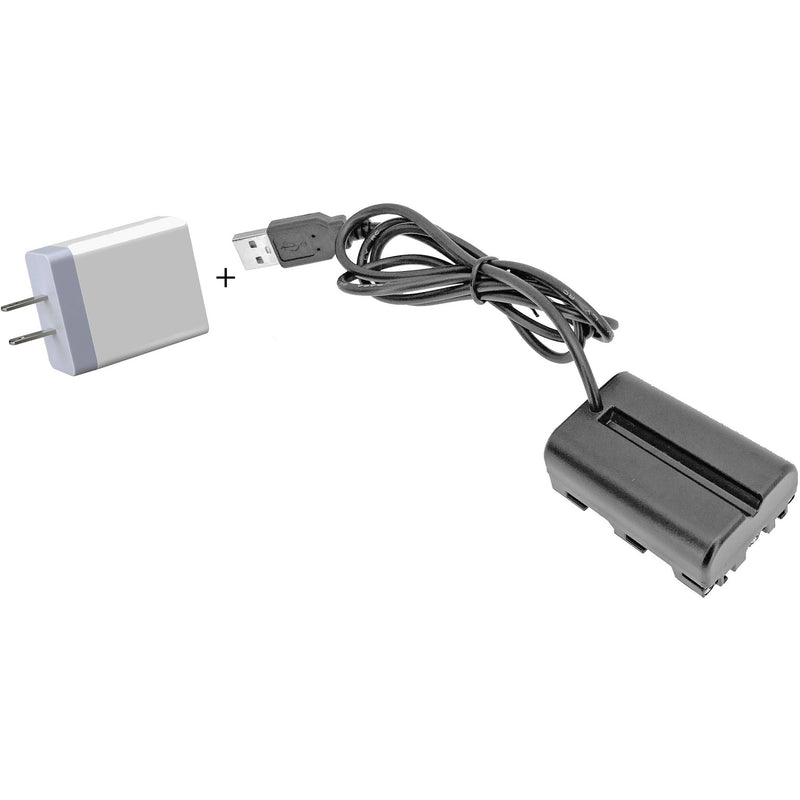 GyroVu USB to Sony NP-FW50 Dummy Battery Intelligent Cable with 3.1A Power Supply (40")