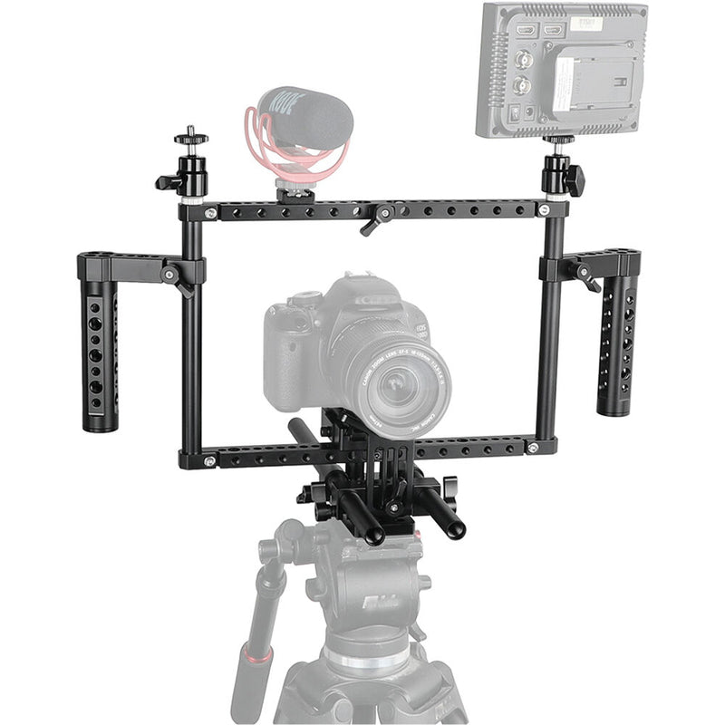 CAMVATE Cage-Style Camera Rig with Baseplate & Dual Handgrips