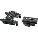 CAMVATE Manfrotto-Type Quick Release Baseplate with 15mm LWS Rod Support