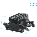 CAMVATE Manfrotto-Type Quick Release Baseplate with 15mm LWS Rod Support