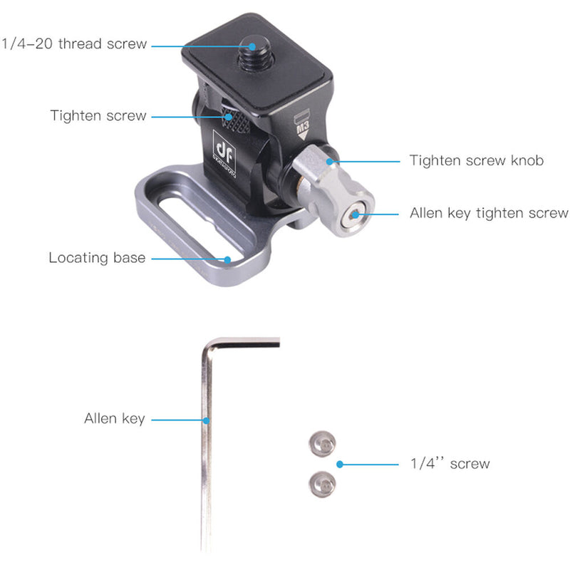 DigitalFoto Solution Limited Adjustable Angle Tilt Head with Locking Lever