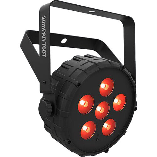 CHAUVET DJ SlimPAR T6BT Tri-Color LED Wash PAR with Bluetooth (RGB)