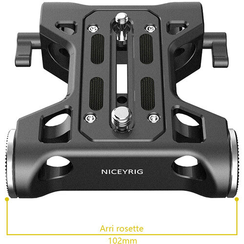 Niceyrig Baseplate with Rosettes & 15mm Rod Clamp for Select Cinema Cameras