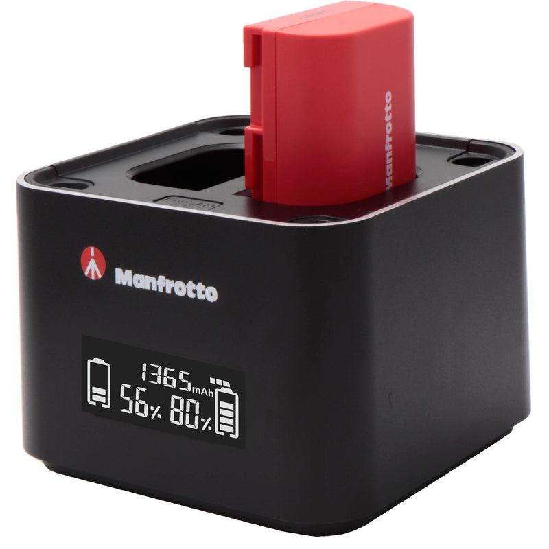 Manfrotto ProCUBE Professional Twin Charger for Select Canon Batteries