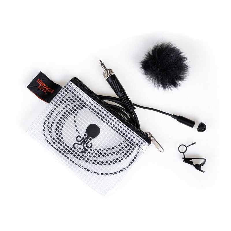 Tentacle Sync Omnidirectional Lavalier Microphone with Locking 3.5mm Connector (Black)