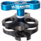 Ultralight Triple Ball Clamp with Cutouts and T-Knob (Ultra Blue)