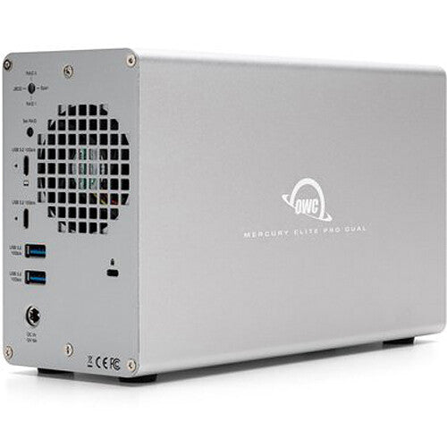 OWC Mercury Elite Pro Dual 4TB 2-Bay USB 3.2 Gen 2 RAID Array with 3-Port Hub (2 x 2TB)