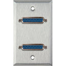 My Custom Shop Dual 25-Pin D-Sub Wall Plate (Stainless Steel)