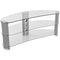 Avf Group TV Stand - Curve - Shaped Plus - 1200 (Silver Effect/Clear Glass)