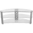 Avf Group TV Stand - Curve - Shaped Plus - 1200 (Silver Effect/Clear Glass)