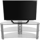 Avf Group TV Stand - Curve - Shaped Plus - 1200 (Silver Effect/Clear Glass)