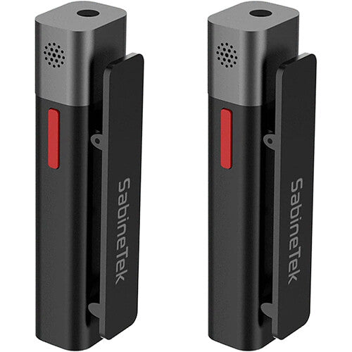 Sabinetek SmartMike+ Bluetooth Wireless Microphones for Smartphones and DSLR Cameras (Black, Pair)