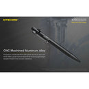 Nitecore NTP31 Alluminum Bolt Action Tactical Pen