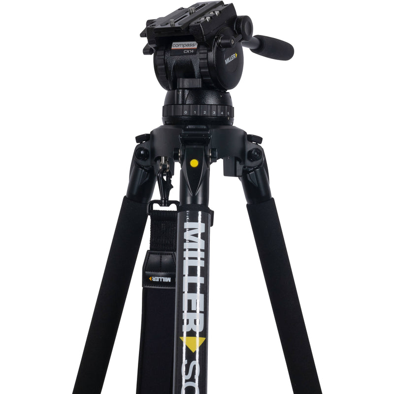 Miller CX14 Fluid Head & Solo-Q 100 2-Stage Carbon Fiber Tripod Kit