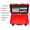 Nanuk 935 Wheeled Hard Utility Case with Padded Divider Insert & Lid Organizer (Red)