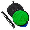 FotodioX Collapsible Portable Background with Stand (40 x 60", Chroma Blue/Chroma Green)