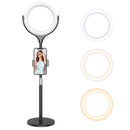 TRIGYN 8" Ring Light with Smartphone Holder and Desktop Tripod Stand