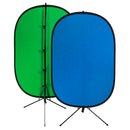 FotodioX Collapsible Portable Background with Stand (40 x 60", Chroma Blue/Chroma Green)