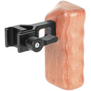 CAMVATE Wood Handle with Quick Release NATO Clamp (Left Grip, Medium)