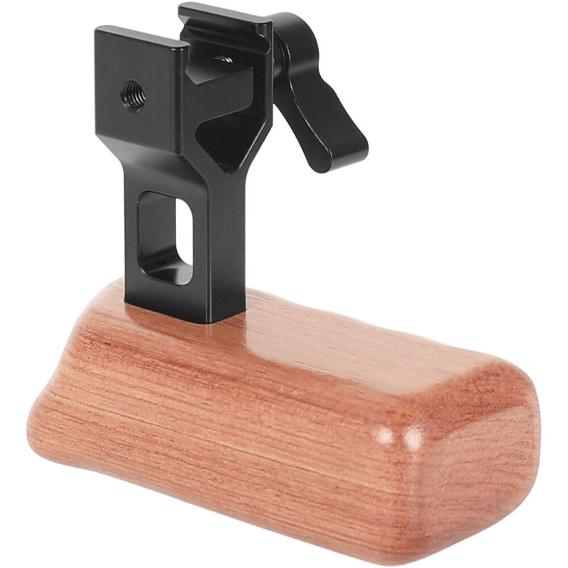 CAMVATE Wood Handle with Quick Release NATO Clamp (Left Grip, Medium)