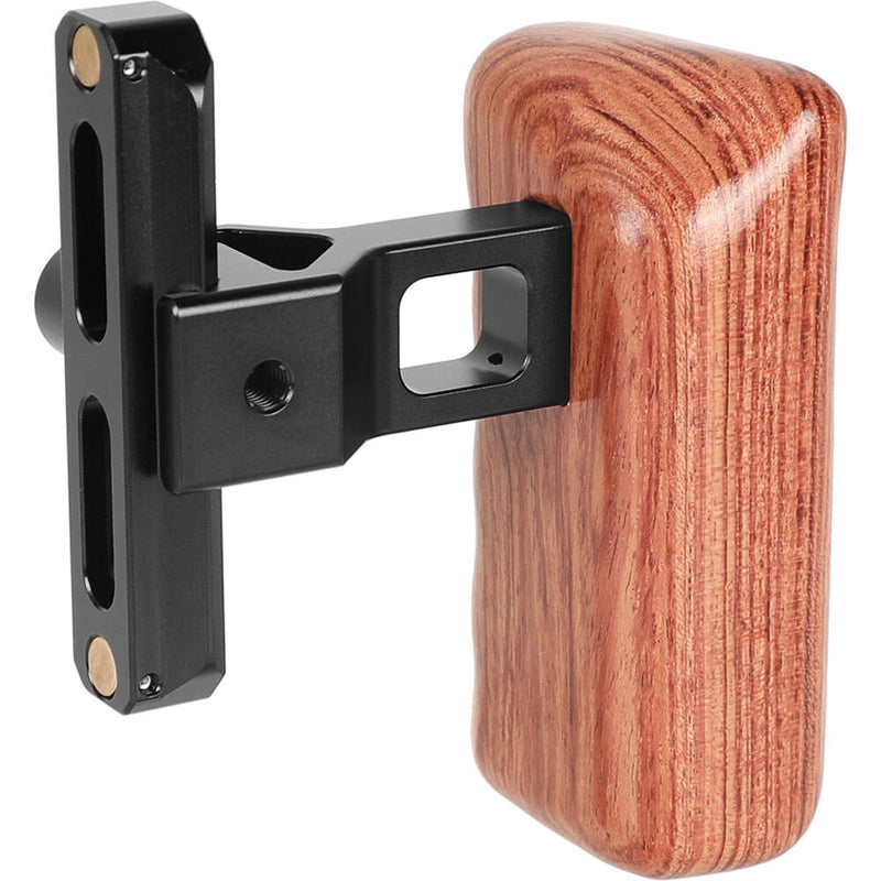 CAMVATE Wood Handle with Quick Release NATO Clamp & NATO Rail (Right Grip, Medium)