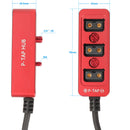 CAMVATE Male D-Tap to 3-Port Female D-Tap Splitter Hub (Red)