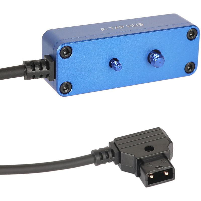 CAMVATE Male D-Tap to 3-Port Female D-Tap Splitter Hub (Blue)