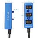 CAMVATE Male D-Tap to 3-Port Female D-Tap Splitter Hub (Blue)